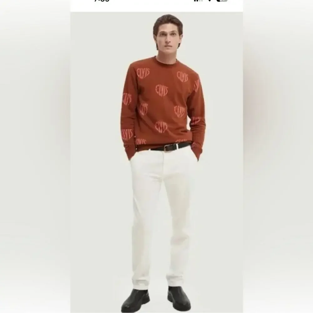 Scotch and Soda Elvis Organic Cotton Crewneck Sweatshirt Size XXL
